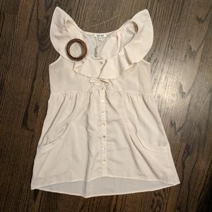 Long Babydoll Sheer Pocket Top